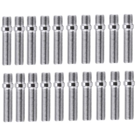 20pcs 50mm Conversion de goujons de roues allongées 12x1.5 à 12x1.5 adaptateur à vis pour A4 19982008