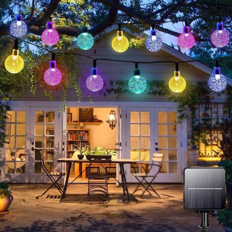 20pcs 5m Led Lumires Extrieures  Nergie Solaire (colores), Lumires De Jardin Tanches  Nergie Solaire, Guirlandes Dcoratives Boule De Cristal Guir