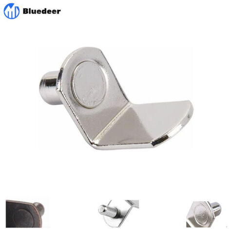 20Pcs 6 mm Cheville de Support d'Etagère, Goupille de Support d'Etagère en Métal, Taquets pour Etagères Chevilles pour Etagères d'Armoires de Cuisine, Consoles de Cabinet, Argent