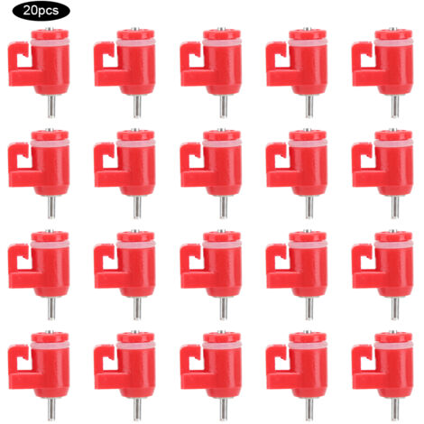 20Pcs Automatic Chicken Water Drinking Nipple Feeder Poultry Feeding Equipment