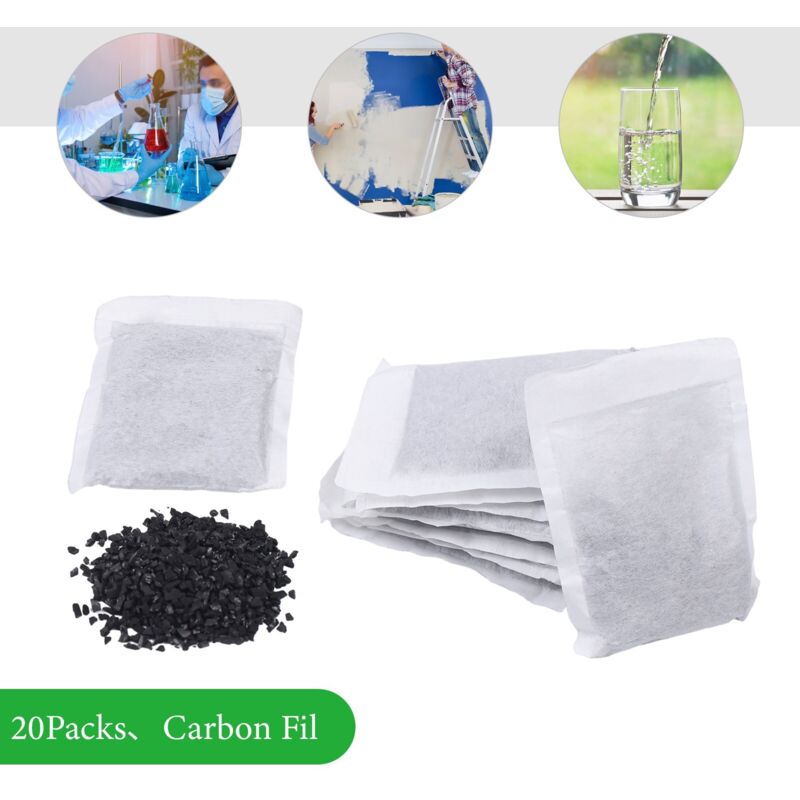 20pcs Bags Activated Charcoal Carbon Filter Sachets For Pure Water Distiller