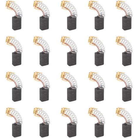20pcs Balai en charbon, charbon moteur, 6mm x 10mm x 15mm pour outils électriques comme ponceuse d'angle