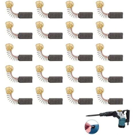 20pcs Balais de Charbon Moteur Pièces de Rechange Universelles d'outil Électrique pour Meuleuse d'angle Ponceuse Orbitale