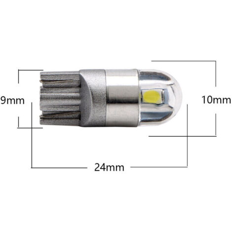 20Pcs Blanc T10 3030 2SMD LED Ampoules de Voiture Lampe Haut illuminum led feu de position Veilleuses led clignotant pour ampoule plaque led veilleuse moto（lumière blanche）