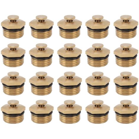 20PCS Brass Misting Nozzles 1/2 Inch Adjustable Dust Removal Cooling Atomizers Nozzles for Lawn Garden