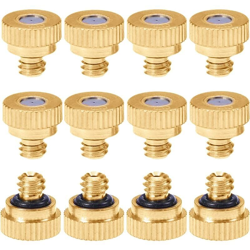 20PCS Buse de Brumisation en Laiton Buse Brumisateur Arrosage 0.4mm Srrosage Sprinkler pour Irrigation de Jardin Système de Refroidissement