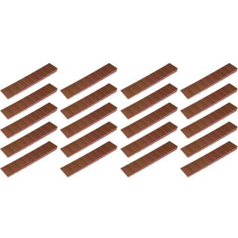 20pcs Cale auto cassante 100mm coin de calage réglage universel bricolage meuble, marron
