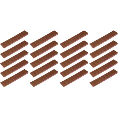 20pcs Cale auto cassante 100mm coin de calage réglage universel bricolage meuble, marron