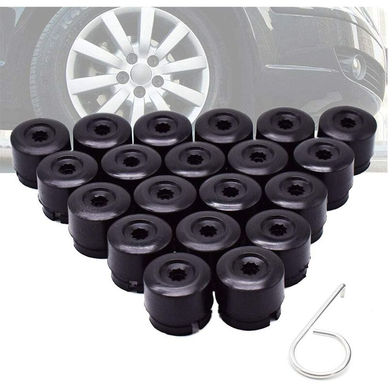 20pcs Capuchon d'écrou de Roue Couvercle Boulon