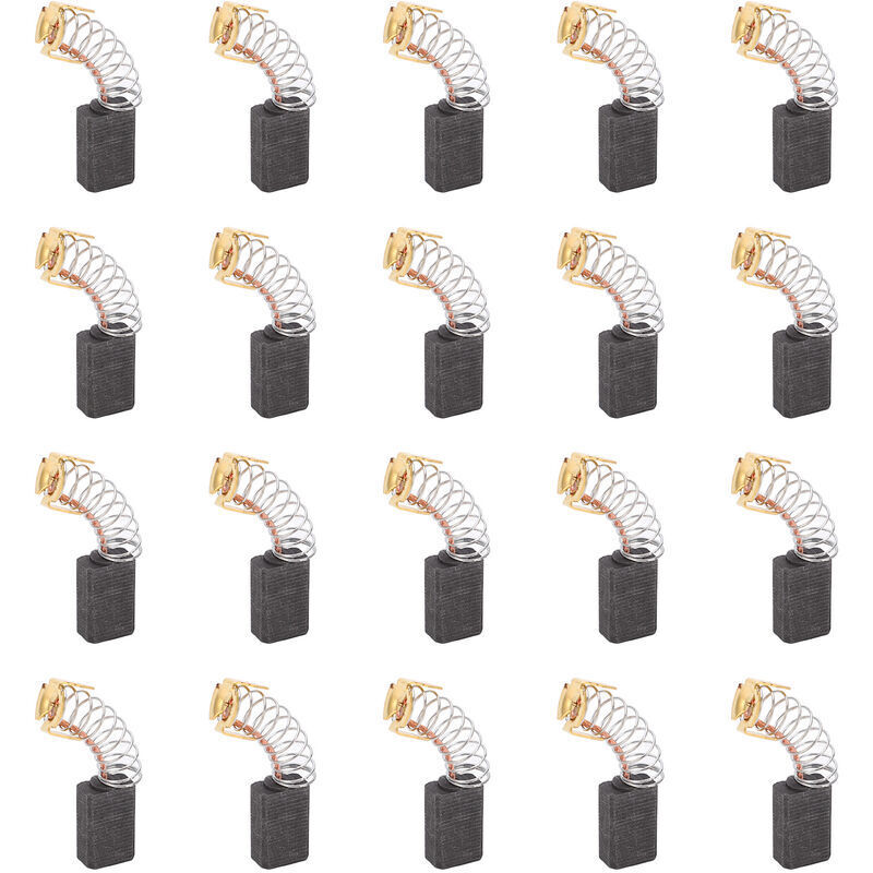 20pcs Carbon Brushes, Motor Carbon, 6mm x 10mm x 15mm for Power Tools such as Angle Sanders