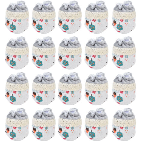 20pcs Chair Cover Flannel Material Double Thickness Elastic Reducing Noise 8cm/3.1in Foot Protectors for Home