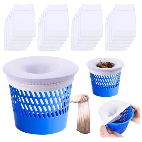 20Pcs Chaussettes de Skimmer de Piscine, Filtre Skimmer Piscine pour Nettoyage de Particules, Feuilles, Écume, Cheveux
