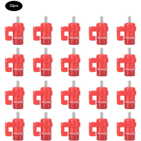 20Pcs Chicken Automatic Drinker Buckle Type Poultry Waterer Drinking Nipple Farm Accessories