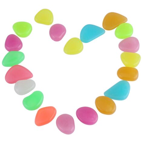 20pcs coloré réservoir de poissons artificiels pierres lumineuses roche aquarium jardin route décorations