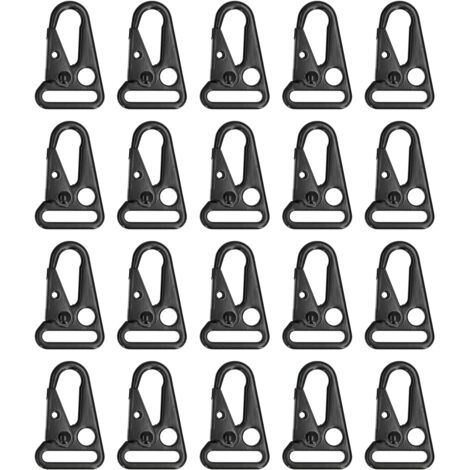 20PCS Crochet de Sling Anti-Rouille Léger, Bord Rond et Finition Brillante pour Élingues Portable