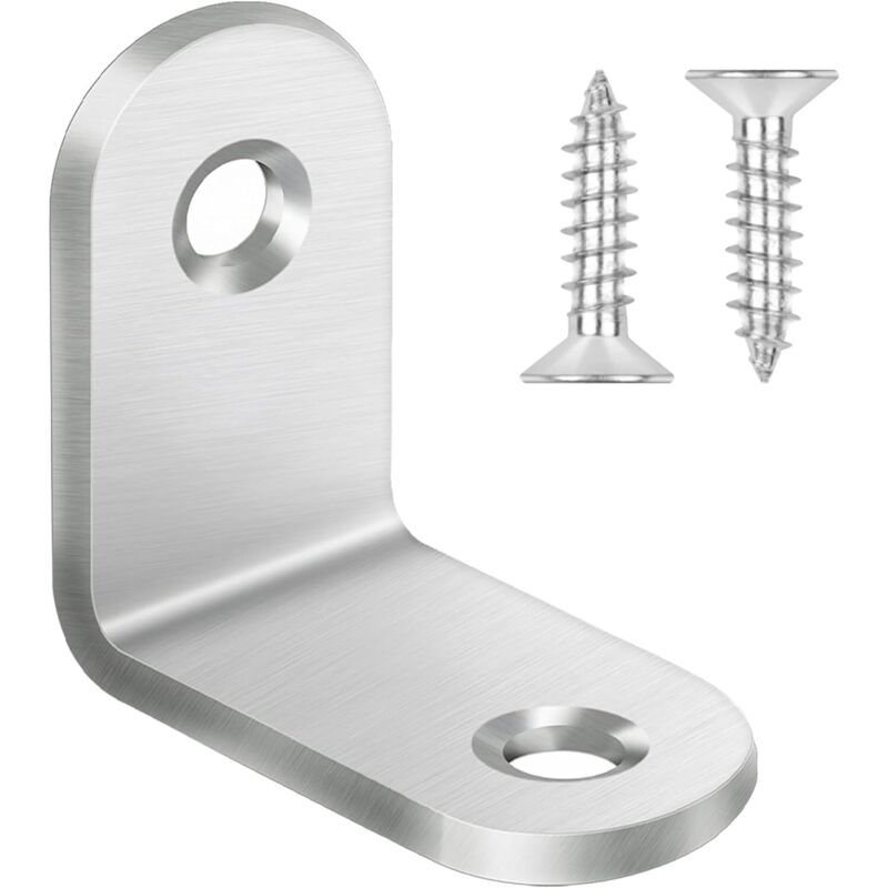 20Pcs Équerre de Fixation Inox 30x30x16mm, Support d'angle Droit en forme de L, Équerre Angle 90 Degrés en Acier, pour la Fixation et la Réparation