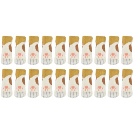 20pcs Furniture Leg Covers High Elastic Knitted Chair Leg Floor Protectors for Moving Easily and Reduce Noise
