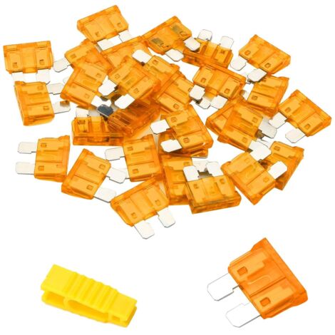 20Pcs Fusible Voiture 5A Moyenne Fusible Automobile + Extracteur - Fusible pour Auto/RV/Camion/Moto