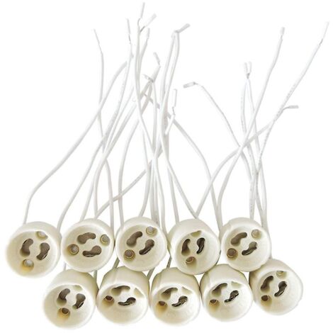 20pcs Gu10 Lampholder, Gu10 Ceramic Lampholder 15cm High Quality Silicone Wire, Gu10 Lampholder Connector