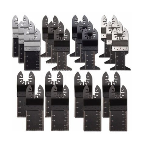 20Pcs Lames de scie oscillantes, multitool universel bois / métal / plastique professionnel, lames de scie à dégagement rapide pour Outils multifonctionnels lames de mélange scie plongeante