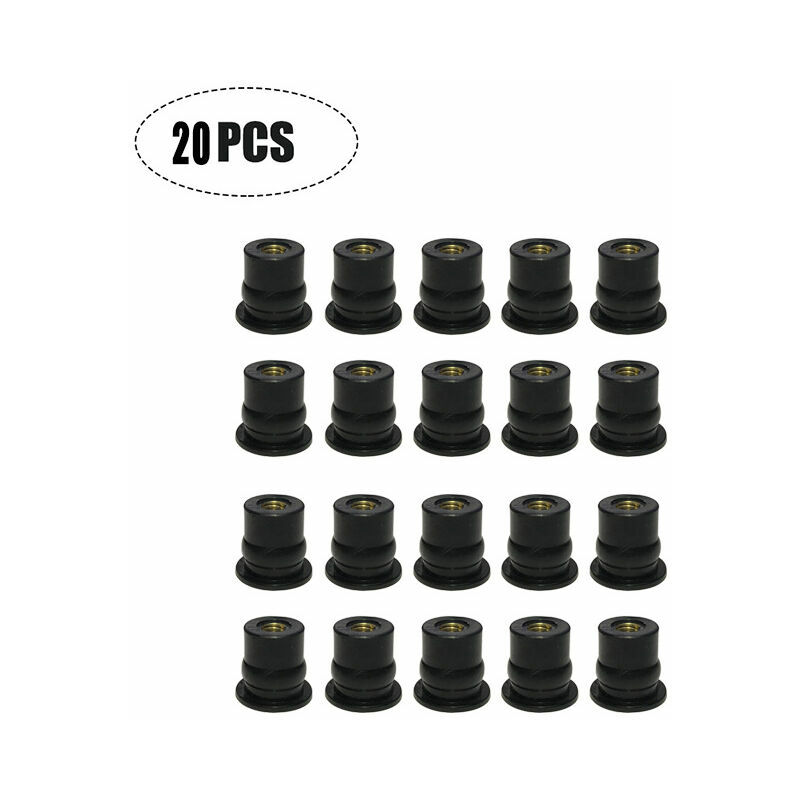 20pcs M6 Bene Dado Parabrezza Moto Dado Bullone in...