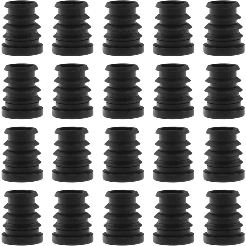 20pcs M8 Bouchons de Tuyaux Filetés Bouchon de Tube de Filetage Bouchon de Jambe Chaise Accessoires pour Maison pour Équipement de Fitness Meubles