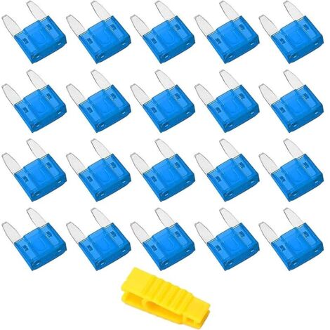 20Pcs Mini Fusible Voiture 15A Fusible Automobile + Extracteur - Fusible pour Auto/RV/Camion/Moto