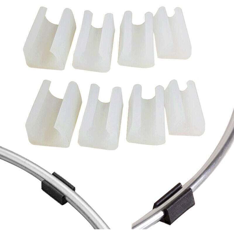 20Pcs Patin Pied Chaise Tube Rond Embout Tube 14 mm Pied Table Fauteuil Tampon Meuble Forme U Plastique Blanc Diamètre