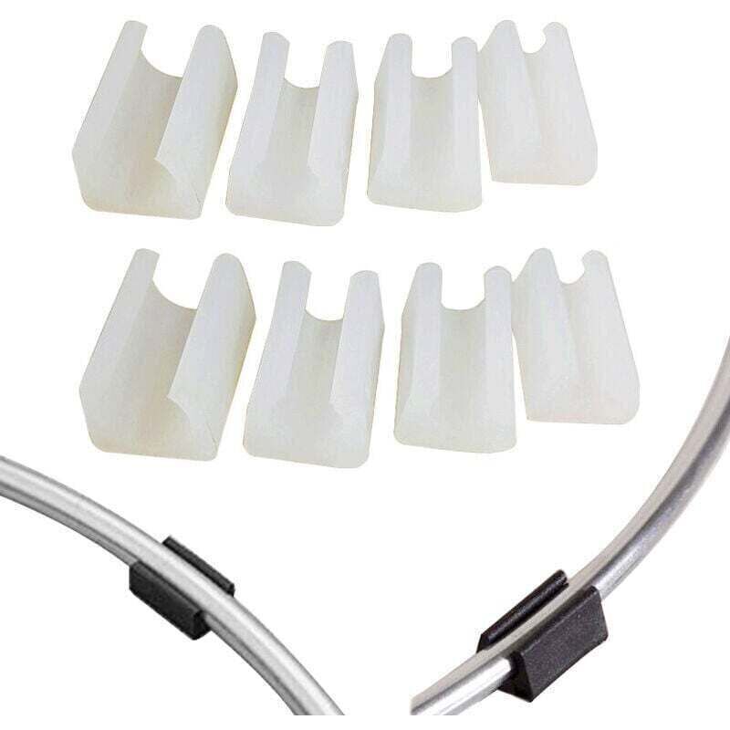 20Pcs Patin Pied Chaise Tube Rond Embout Tube 14 mm Pied Table Fauteuil Tampon Meuble Forme U Plastique Blanc Diamètre