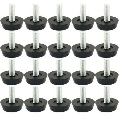 20pcs Pieds M6 x 20mm de Nivellement Meuble Réglable Pied Réglable Patinn Meuble Jambe Pied de Table Chaise Base Protection Plancher Vis Glisse