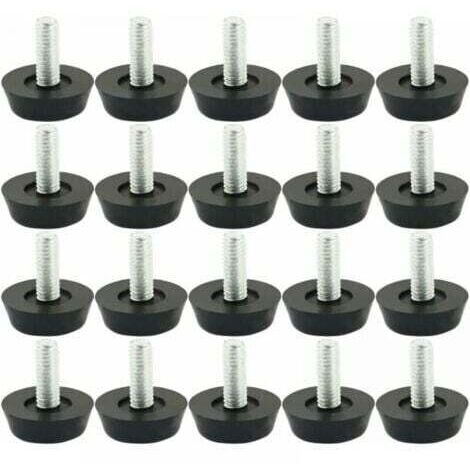 20pcs Pieds M6 x 20mm de Nivellement Meuble Réglable Pied Réglable Patinn Meuble Jambe Pied de Table Chaise Base Protection Plancher Vis Glisse