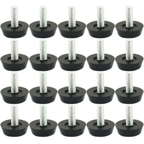 20pcs Pieds M6 x 20mm de Nivellement Meuble Réglable Pied Réglable Patinn Meuble Jambe Pied de Table Chaise Base Protection Plancher Vis Glisse