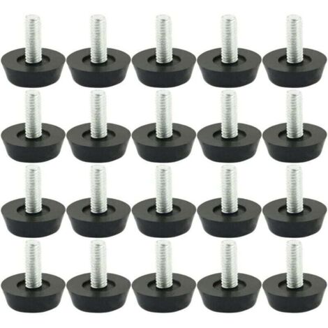 20pcs Pieds M6 x 20mm de Nivellement Meuble Réglable Pied Réglable Patinn Meuble Jambe Pied de Table Chaise Base Protection Plancher Vis Glisse