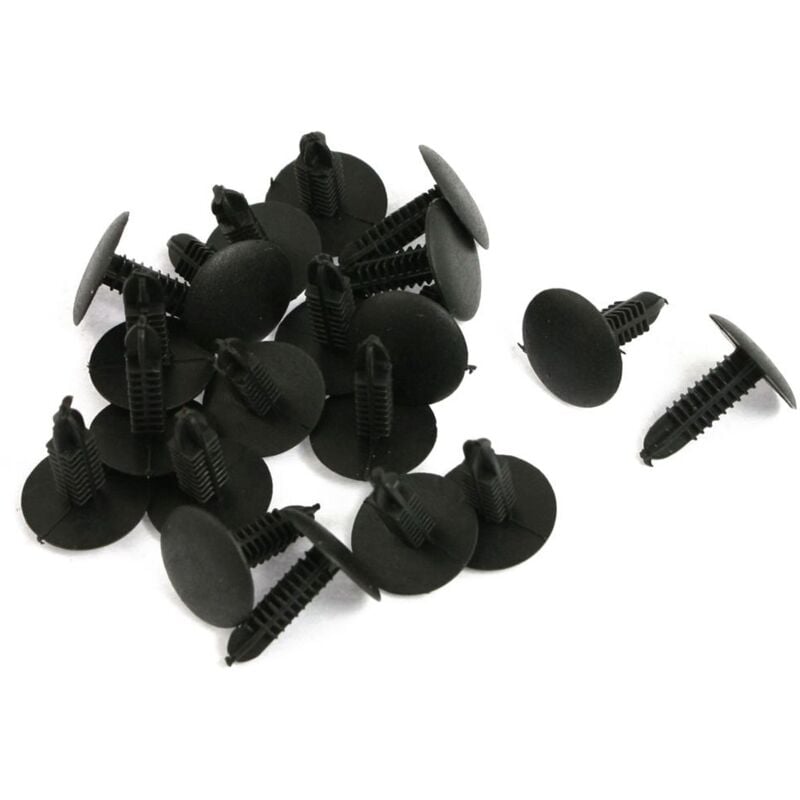 Image of 20Pcs Plastic Tree Trim Panel Clips 16Mm Kopf Für 4,8 Mm Loch Schwarz