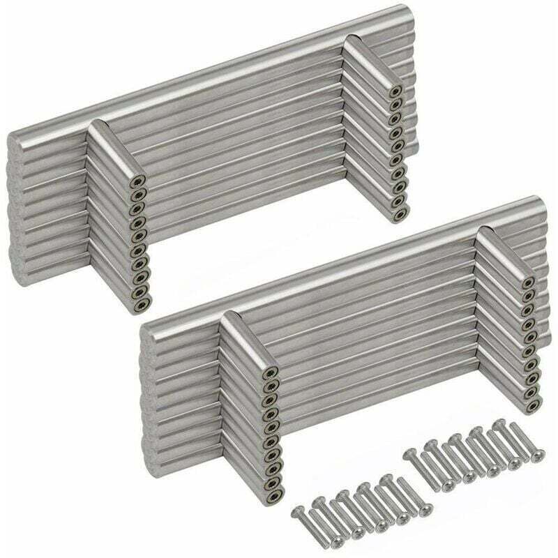 20PCS Poignée Baton De Porte t- Bar Cuisine Porte Poignées Entraxe 192 mm