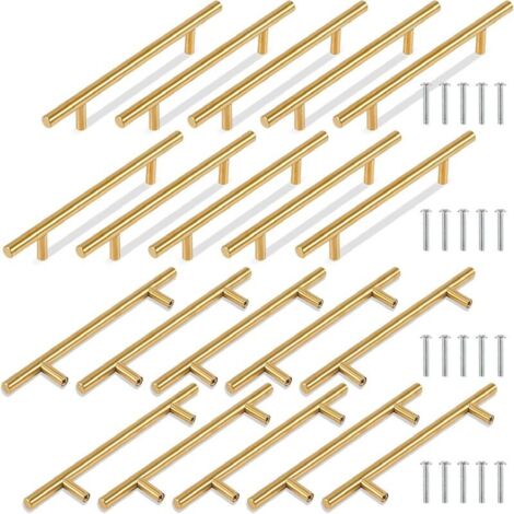 20pcs Poignée Meuble Dorée Poignée de Meuble Cuisine 128mm Poignee Laiton Poignée Tiroir Laiton Poignee Cuisine en Acier Inoxydable