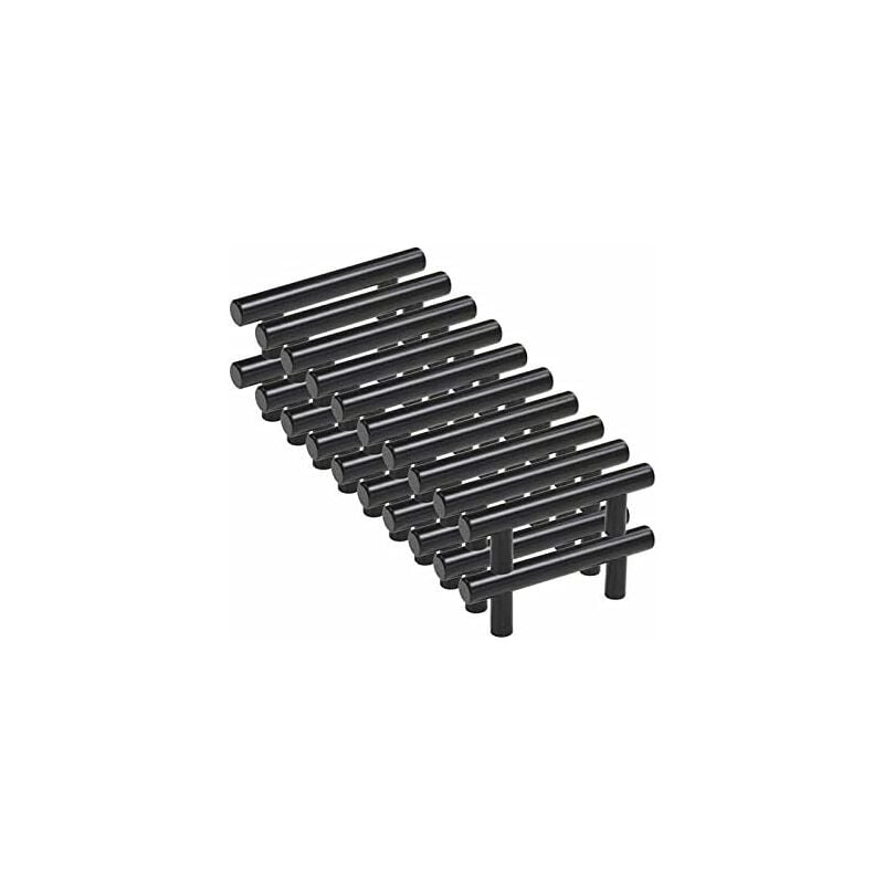 20pcs Poignee Meuble noir Poignée de Meuble Cuisine noir t Poignées Placard Tiroir Noir