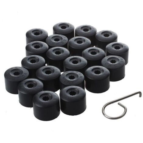 20pcs pour VW Golf Cache Boulon Jantes Voiture Ecrou de Roue Bouchon Noir