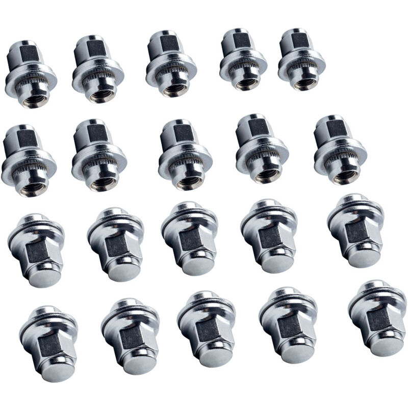 20x Roue En Alliage écrou Inox Cap for Jaguar S-type / X-type Chrome M12 x 1.5