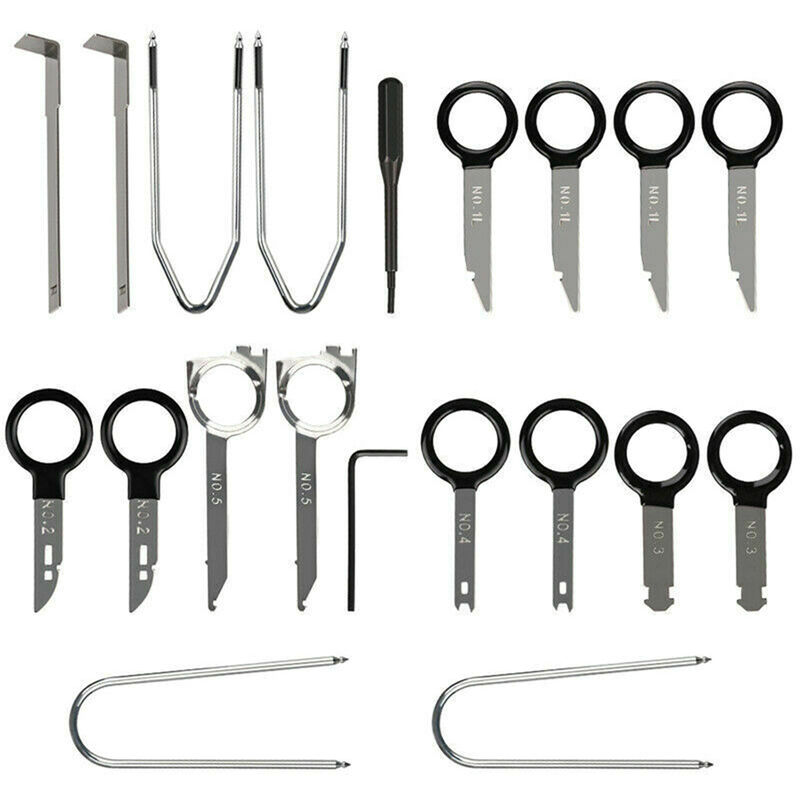 Asupermall - 20Pcs / Set Outils Professionnels Pour Les Voitures Auto Dash Vehicule Garniture Outil Voiture Dismantle Audio Supprimer Installer Pry