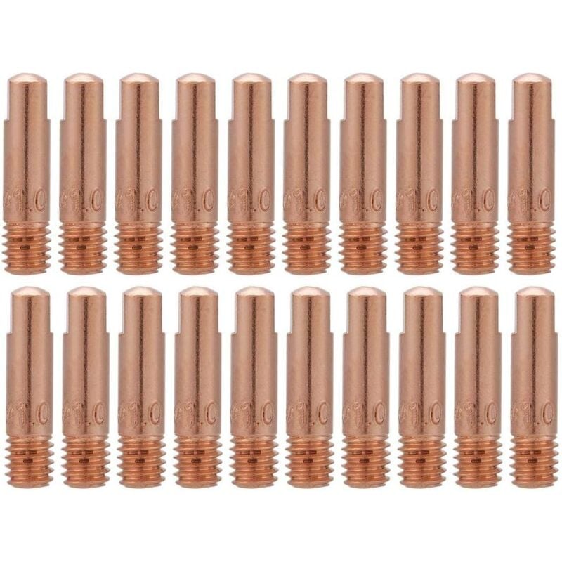 Galozzoit - 20Pcs Soudure Pointe de Tube Contact en Cuivre pour Consommables de Torche de Soudage 15AK mig mag (0.8)