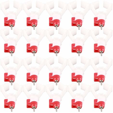 20Pcs Square Tube Automatic Poultry Drinker Drinking Nipple Farm Accessories for Chicken Use