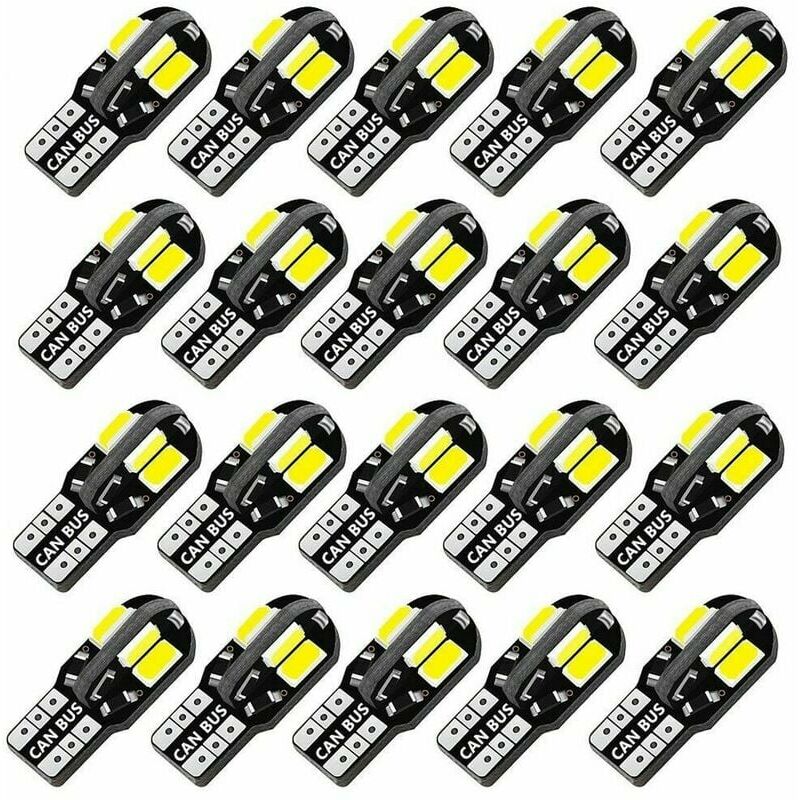 20pcs T10 194 Lampadine per auto a led 192