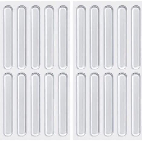 20pcs tampons de Protection en Caoutchouc Transparent, tampons élastiques Auto - adhésifs, Tapis de Protection en Silicone Transparent, pour Meubles et Portes, tiroirs, armoires