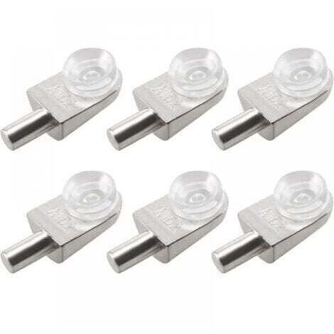 20pcs Taquets étagère mural support d'étagère en verre en alliage de zinc ventouse