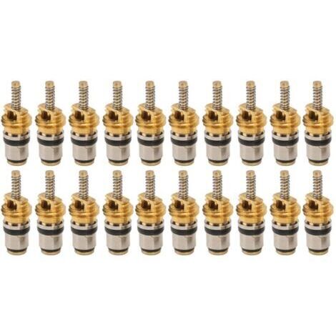 20pcs Tic de noyau de soupape à haute pression pour la plupart des pneus de climatisation de voiture automobile Remplacement de pneu Remplacement de Peugeot