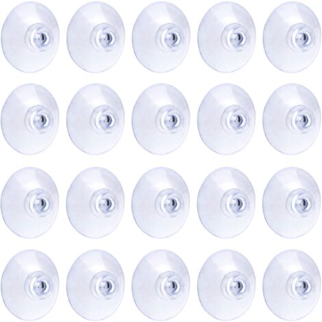20pcs Transparent Suction Cups 3cm PVC Plastic Suction Cup without Hook for Home Decoration and Organization