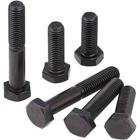 20pcs vis à tête hexagonale, boulon hexagonal externe haute résistance noirci de classe 12,9, M6  40mm