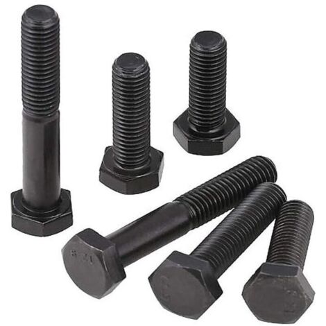 20pcs vis à tête hexagonale, boulon hexagonal externe haute résistance noirci de classe 12,9, M6 40mm,de DEBUNS