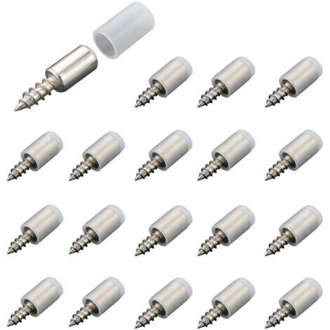 20pcs vis autotaraudeuses intégrées,Vis autotaraudeuses Support stratifié pour armoire,Étagère Support Vis Avec Manchon Antidérapant,vis intégrées autotaraudeuses Pour Meubles D'armoire